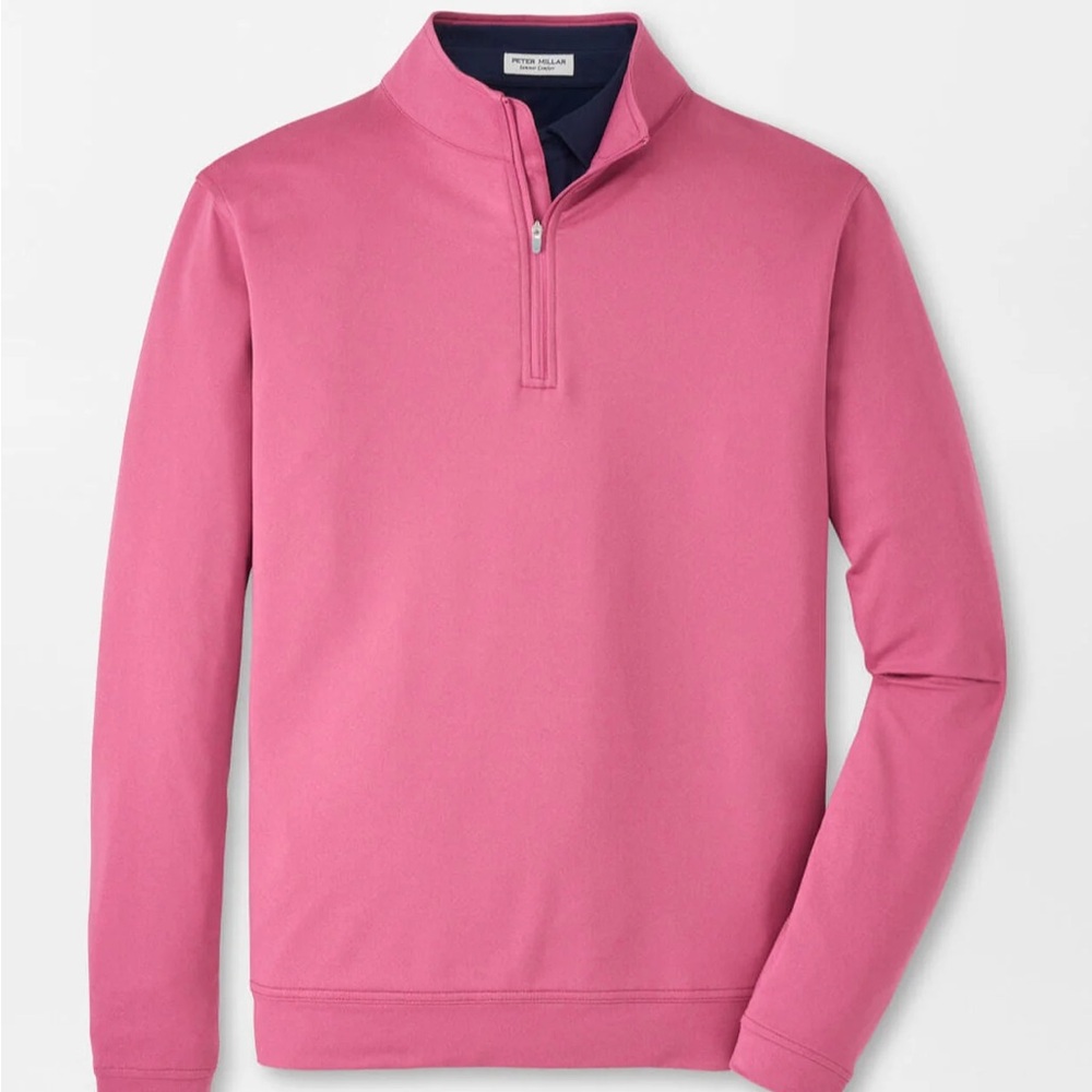 Peter Millar Performance Quarter-Zip Pullover in Rosewood